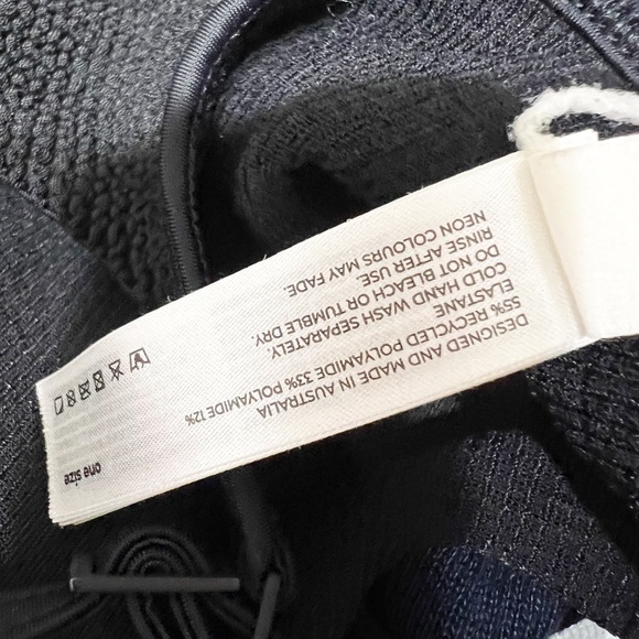 Bond Eye The Saint Bound Crinkle Smocked Stretch Swim Bathing Suit Bikini Top OS - Picture 3 of 4